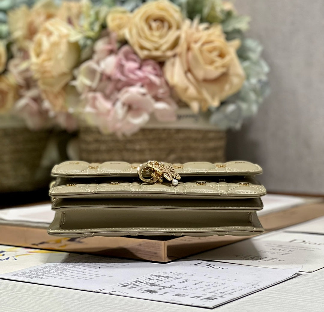 MISS LADY 21 BUTTERFLY STUD OLIVE LAMBSKIN mysite