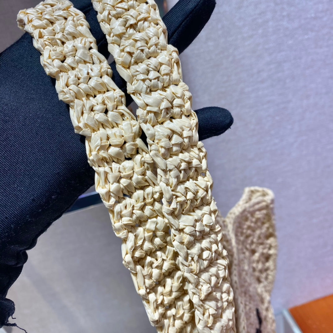 PRA SMALL LOGO RAFIA TOTE 38CM mysite