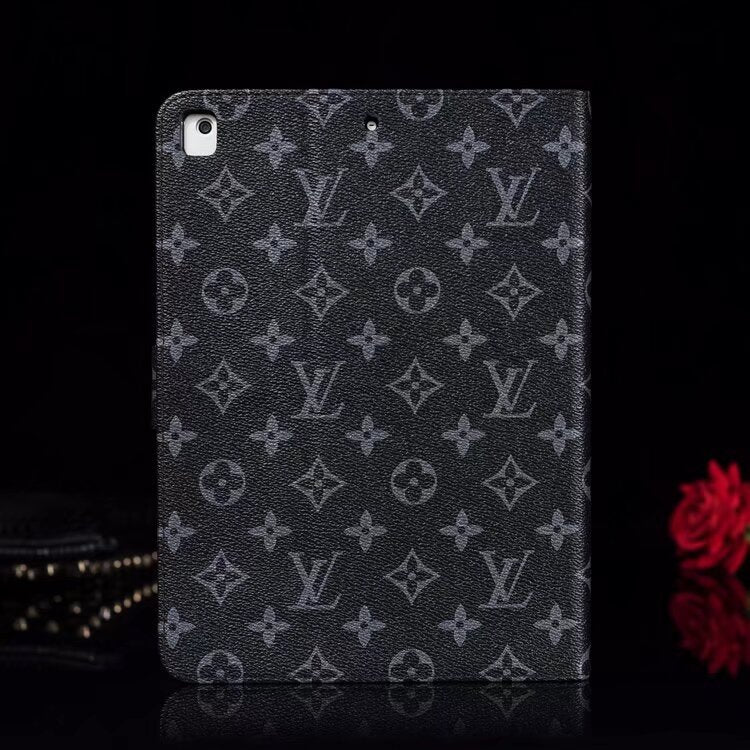 Elegant Monogram Canvas Flip Cover Apple iPad Protective Leather Case mysite