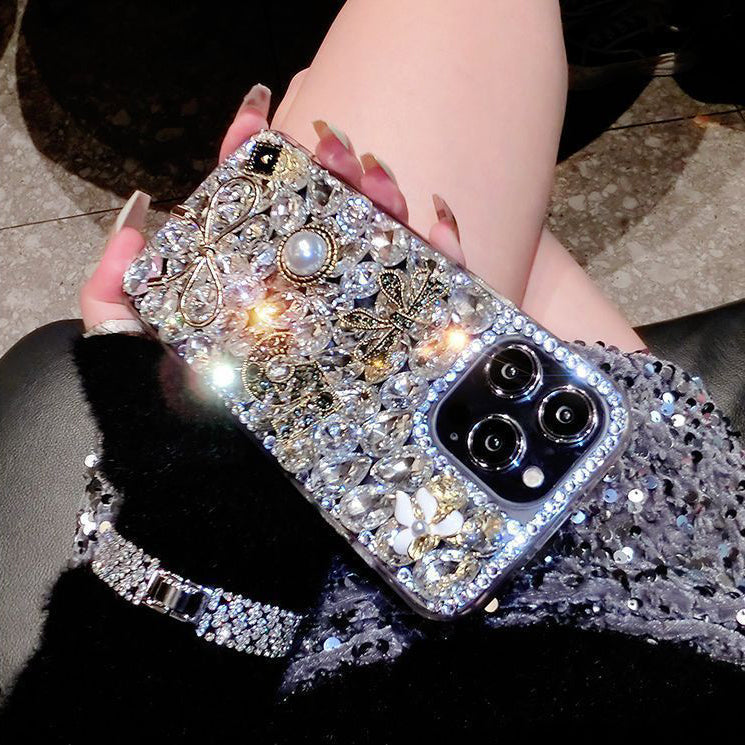 Luxury Rhinestone Diamond Perfume Bow-knot iPhone Case mysite