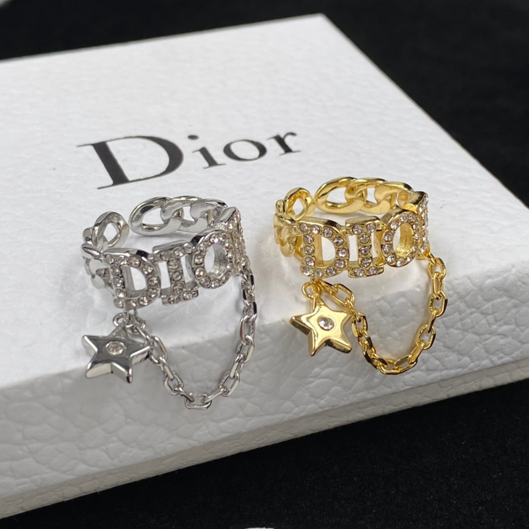 Personalised Star Chain Open Ring mysite