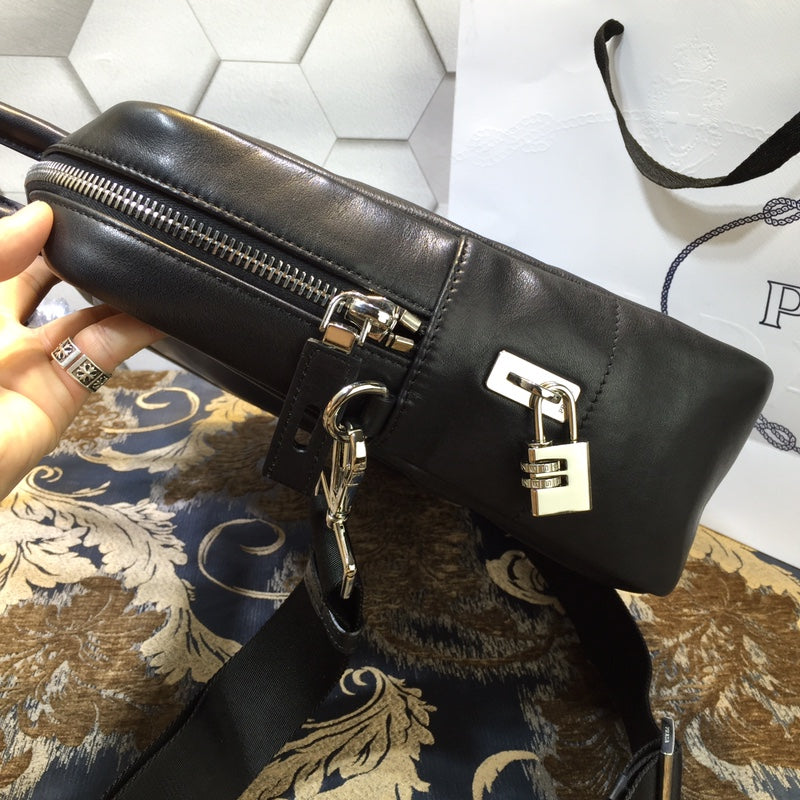 BRIEFCASE 38 IN BLACK SMOOTH LAMBSKIN mysite