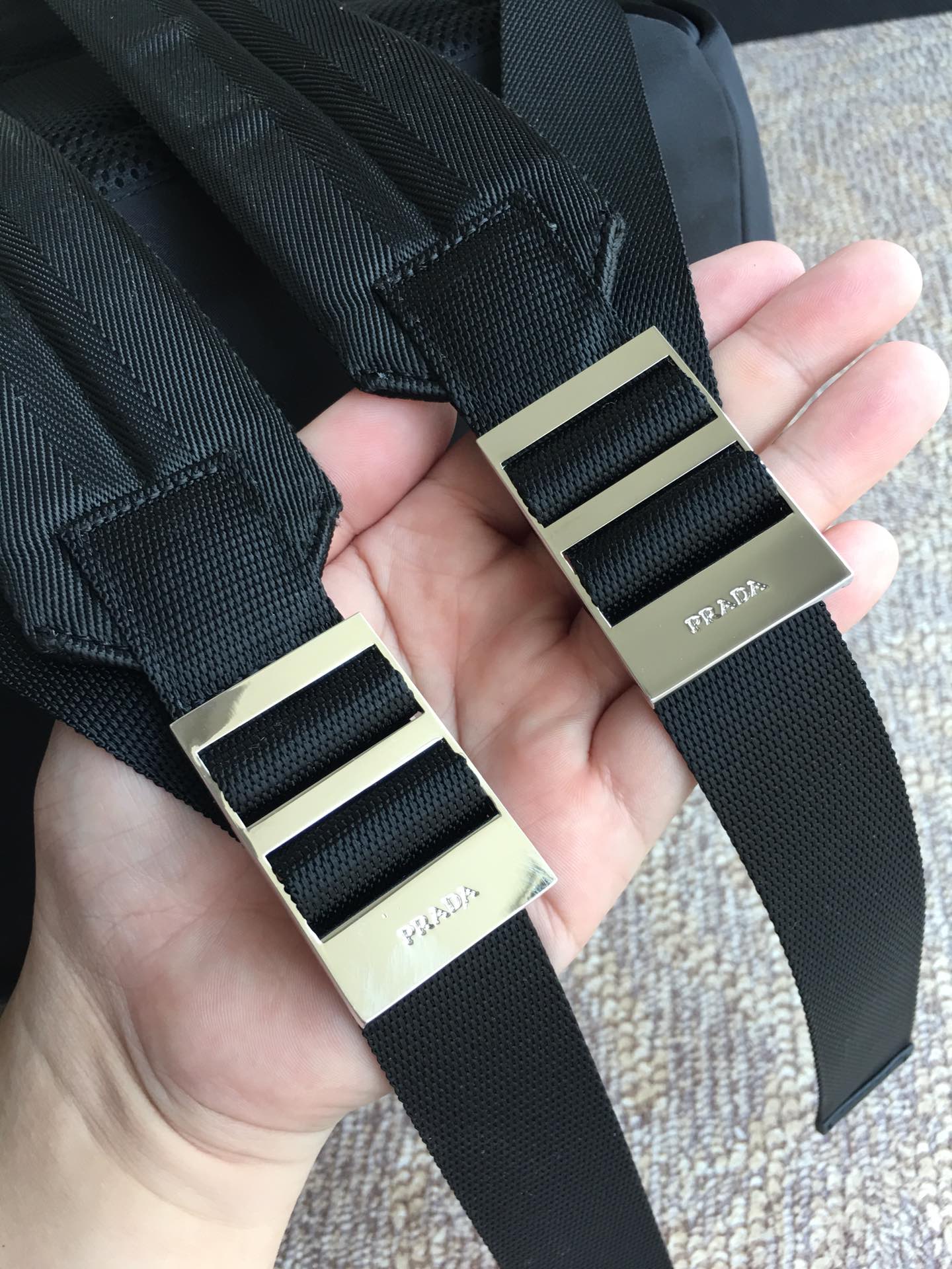 TRIANGLE LOGO BACKPACK 40 IN BLACK RE-NYLON mysite