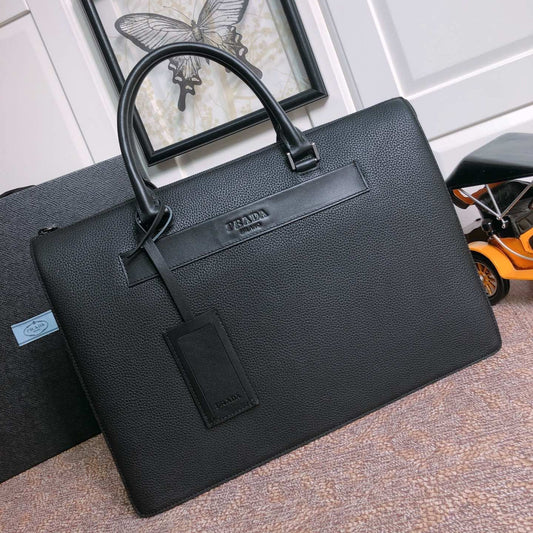 BRIEFCASE 40 IN BLACK GRAINED CALFSKIN mysite