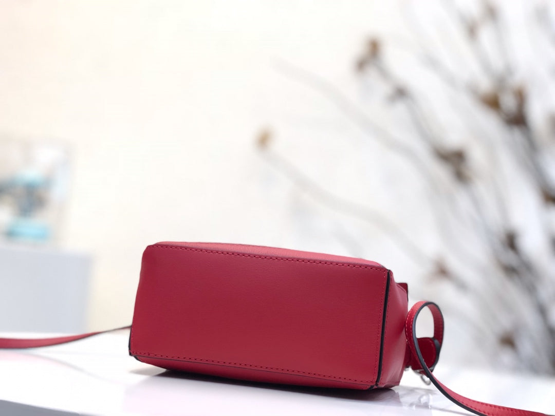 LOE MINI 18 PUZZLE BAG IN CHERRY RED CALFSKIN mysite