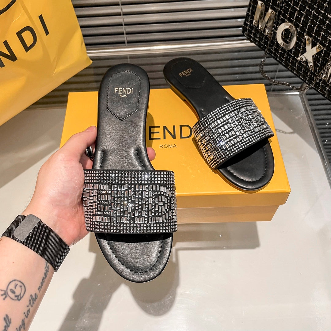 Full Diamond Flat Slippers mysite