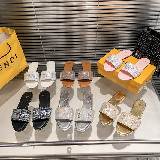 Full Diamond Flat Slippers mysite