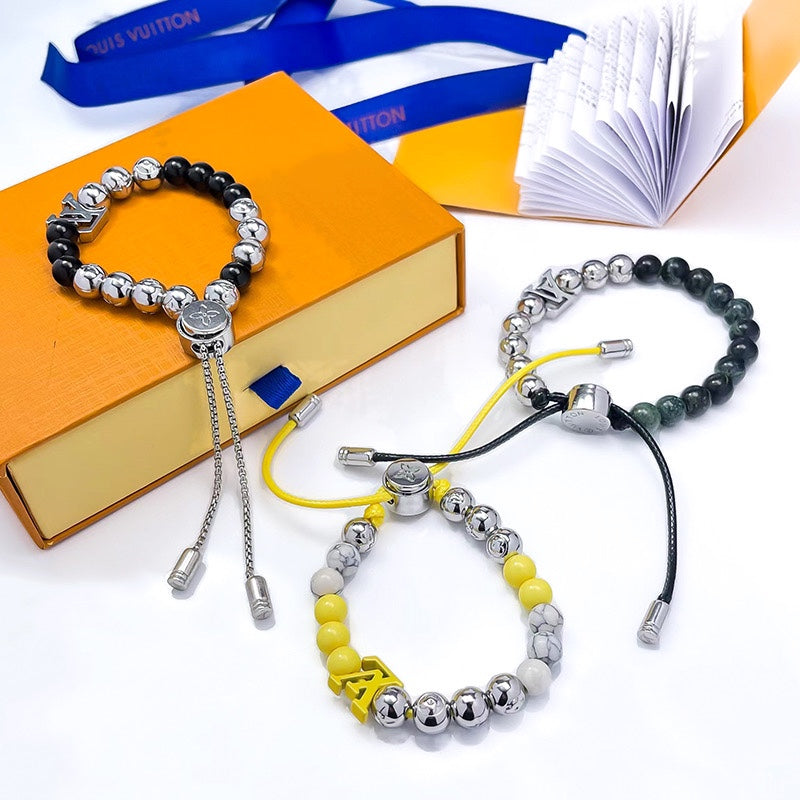 Monogram Adjustable Beads Bracelet mysite