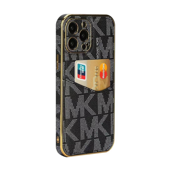 Luxury M-K-Inspired Monogram iPhone Case with Card Holders mysite