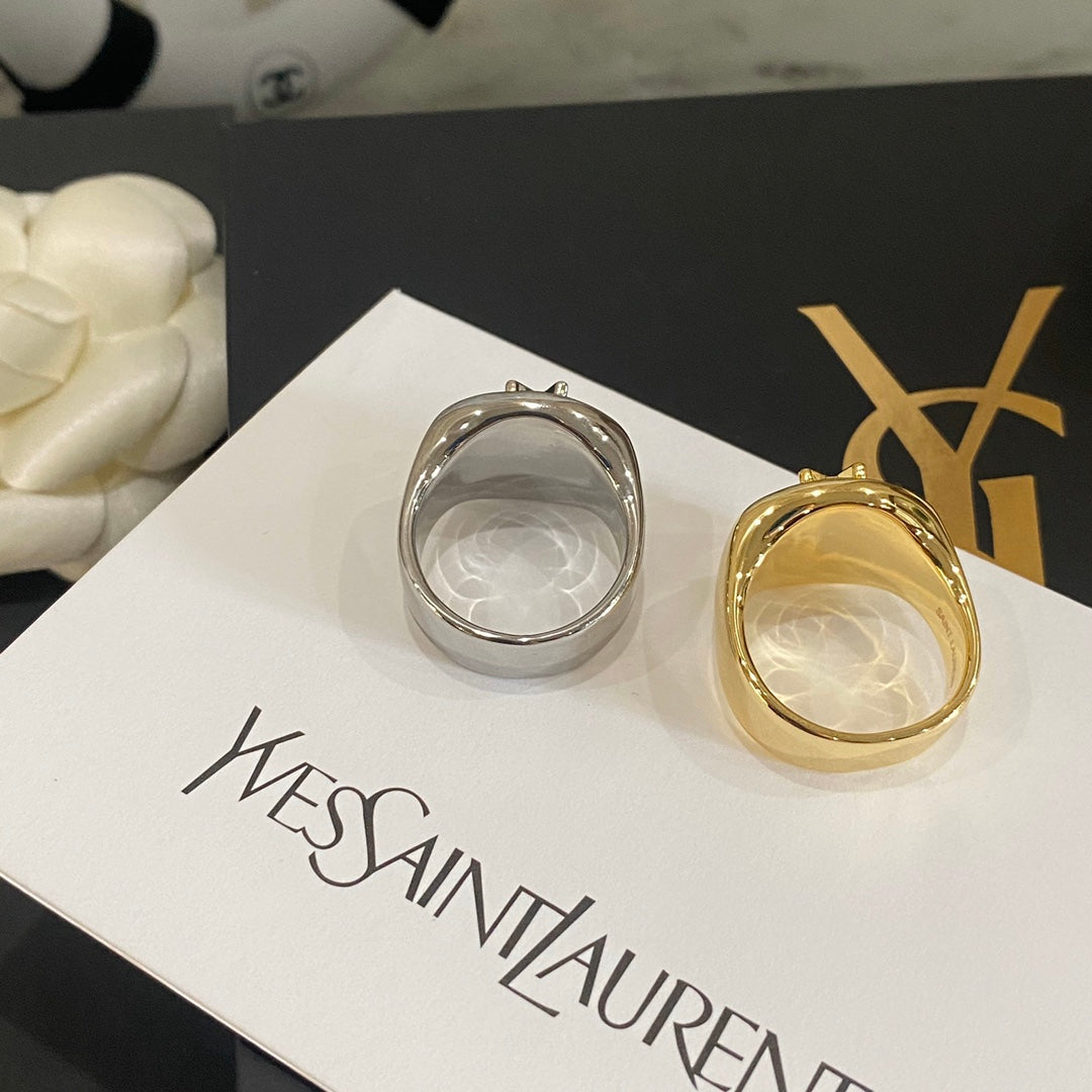 Elegant Letter Logo Closure Ring mysite