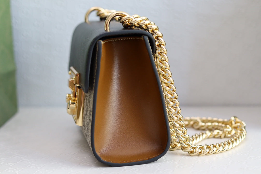 Gucci Padlock 20 Ophidia Leather Black 20 x 9 x 14cm mysite