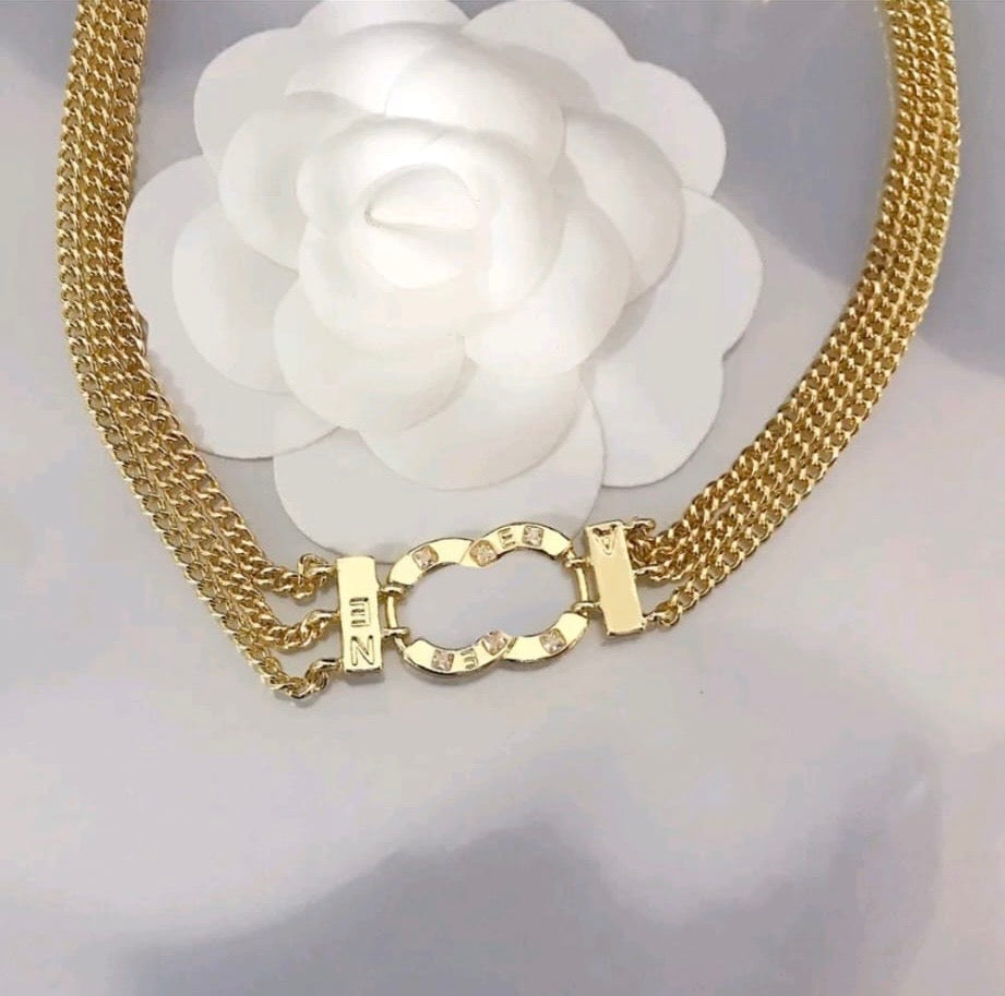 Luxury Brand CC Pendant Necklace Choker mysite