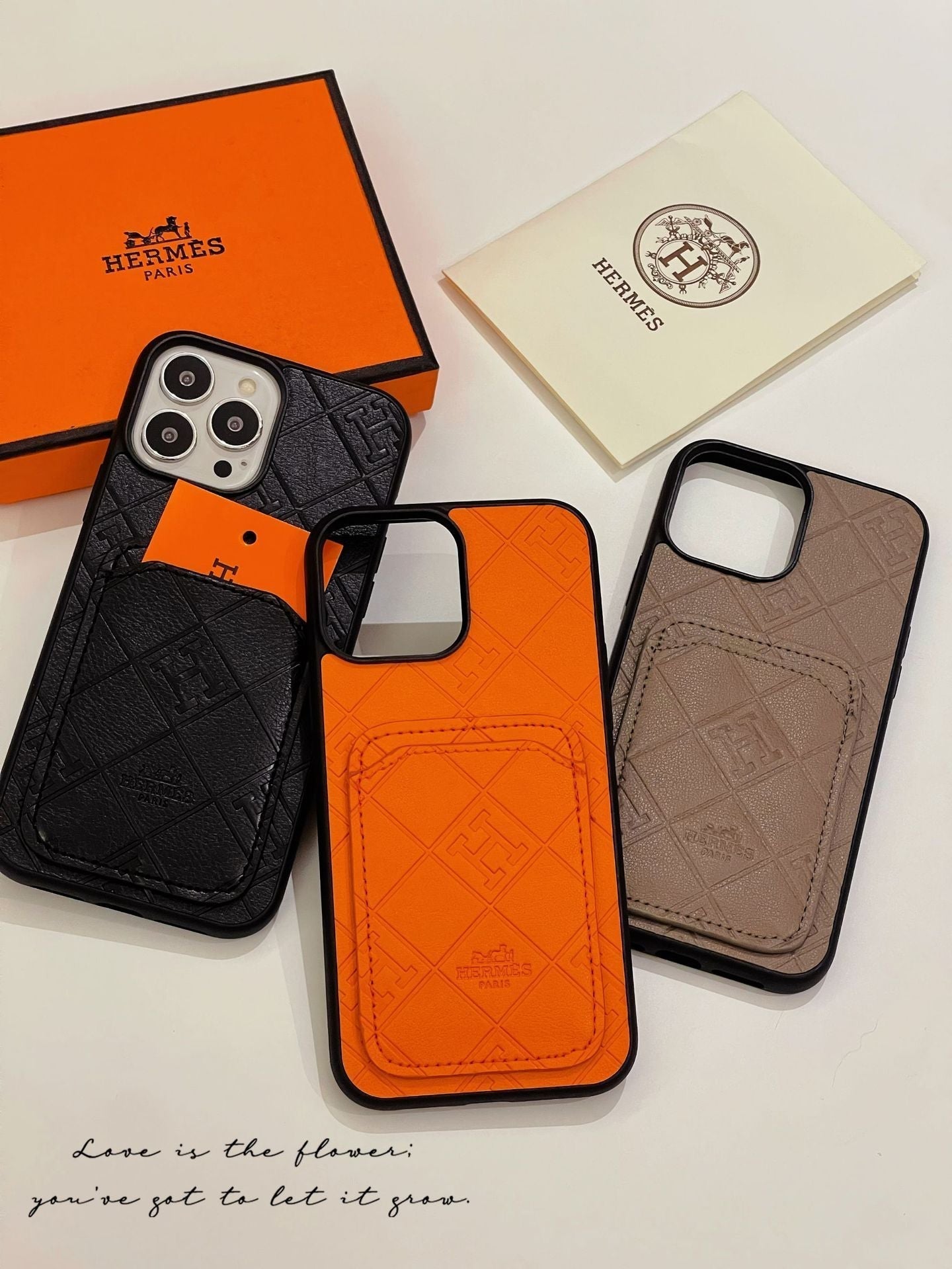 H Leather Card Holder iPhone Case mysite