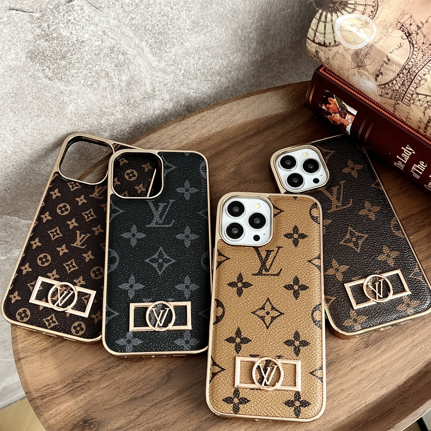 MONOGRAM CANVAS LEATHER PREMIUM ELECTROPLATING FOR IPHONEs mysite