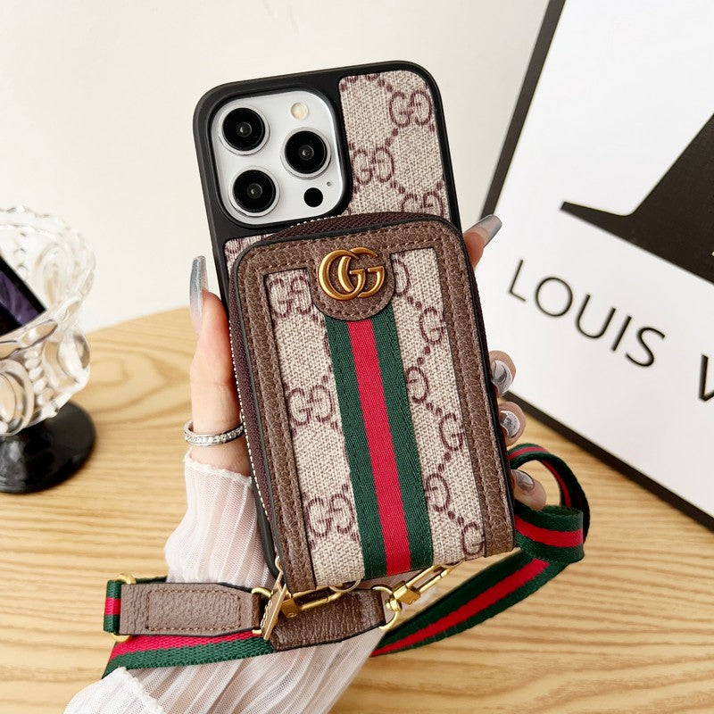 Lou GG Card Holder Chain iPhone Case mysite