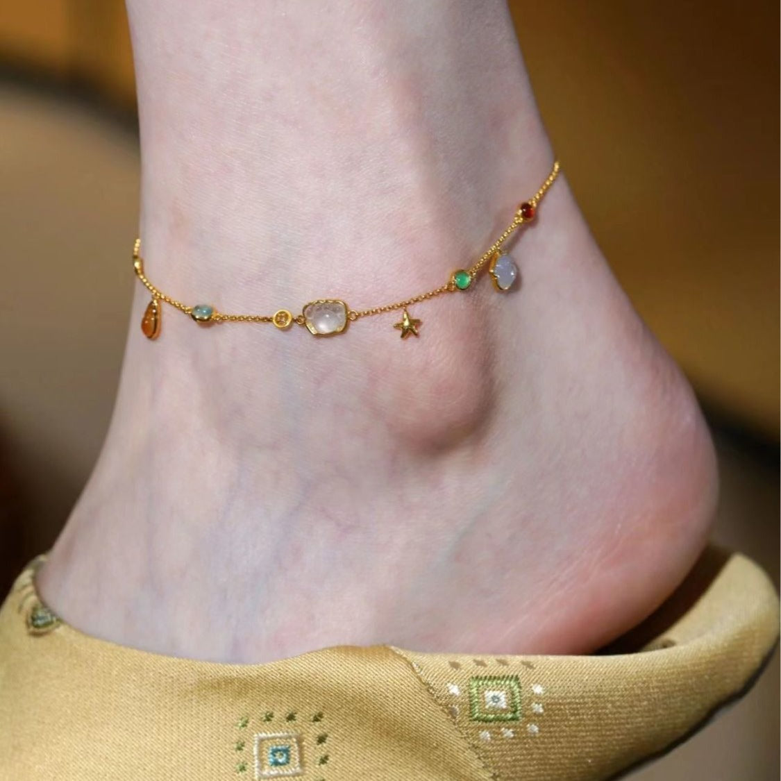 Ocean-Inspired Dainty Shell Anklet – Summer Boho Beach Charm Jewelry accessories mysite