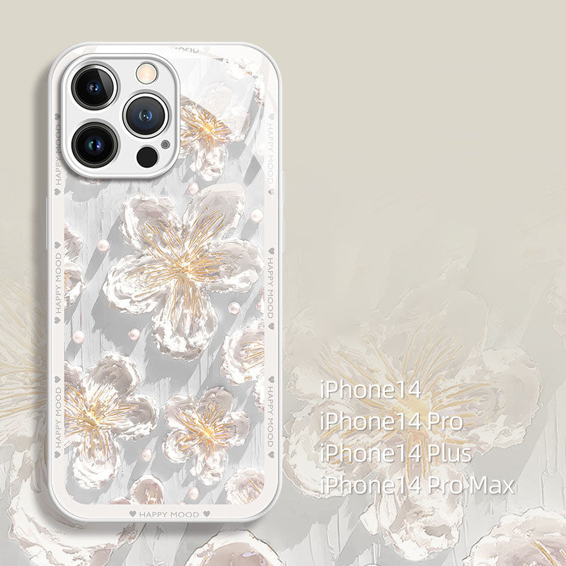 Ins New Oil Painting Flower iPhone Case mysite