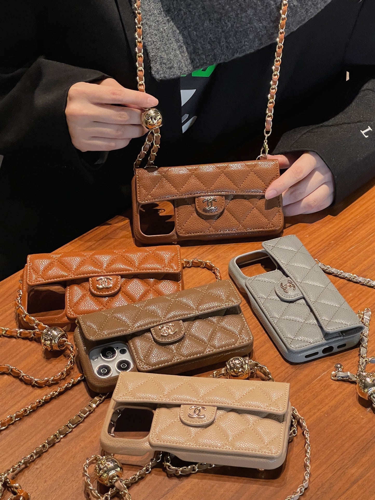 CC Card Bag Leather Chain iPhone Case mysite