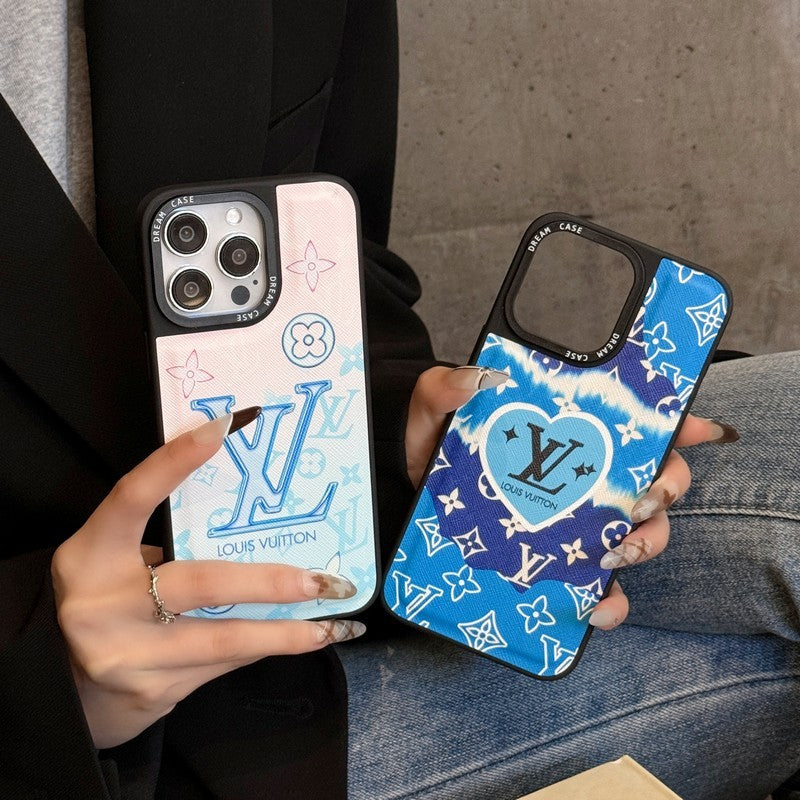 Lou Blue Leather iPhone Case mysite
