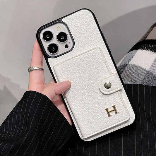 H Leather Card Holder iPhone Case mysite