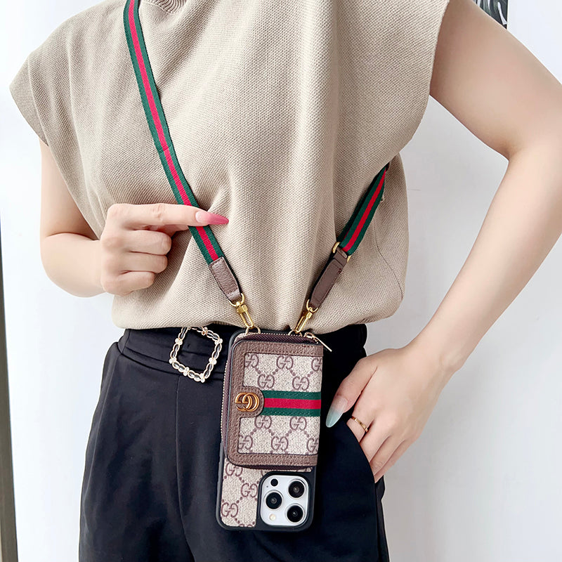 Lou GG Card Holder Chain iPhone Case mysite
