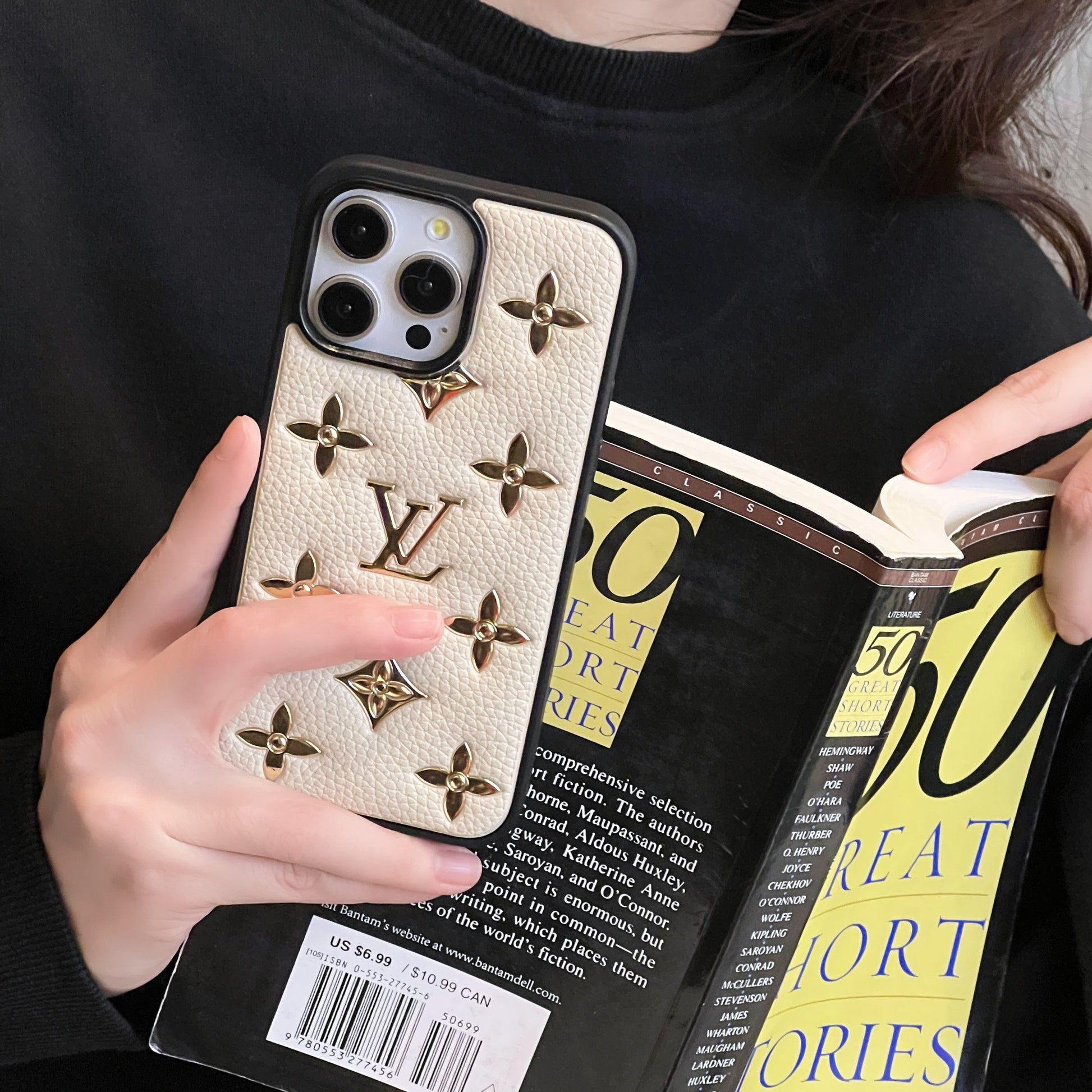 Lou Gold Leather iPhone Case mysite