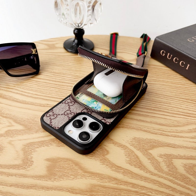 Lou GG Card Holder Chain iPhone Case mysite