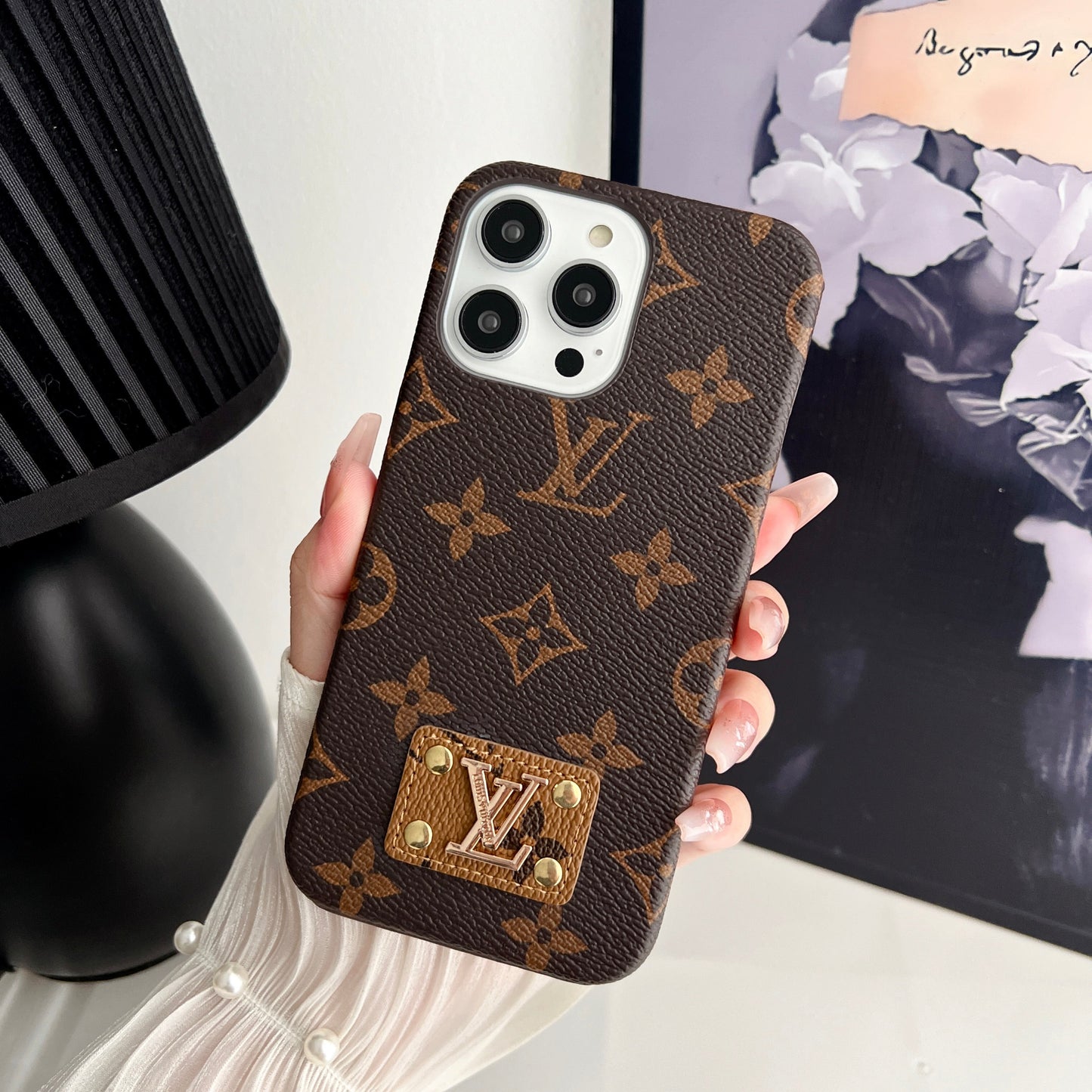 MONOGRAM LEATHER PC HARD BACK CASE FOR IPHONEs mysite