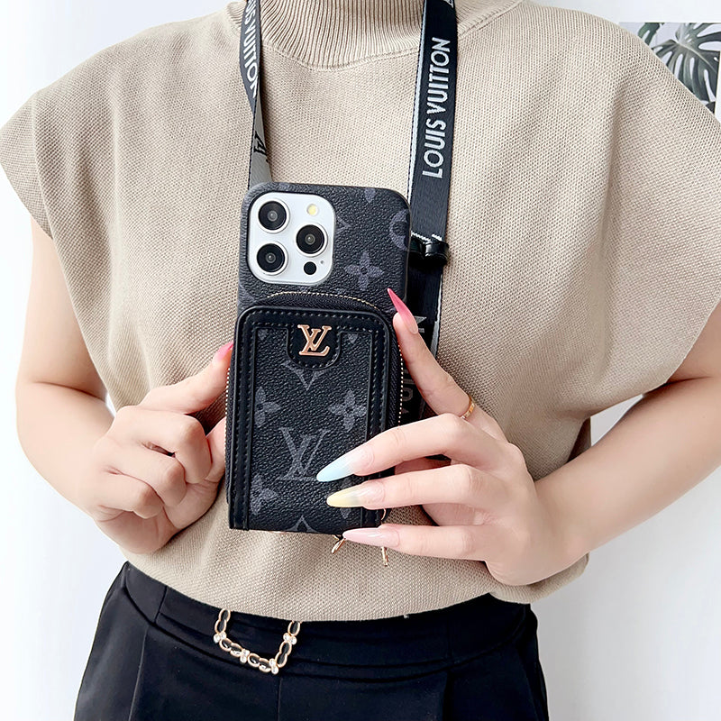 Lou GG Card Holder Chain iPhone Case mysite