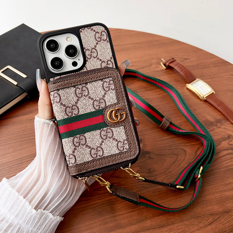 Lou GG Card Holder Chain iPhone Case mysite