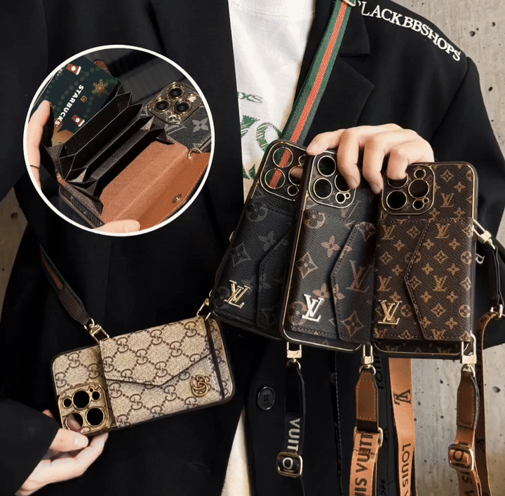 Luxury Monogram Canvas Leather Card Holder iPhone Cases mysite