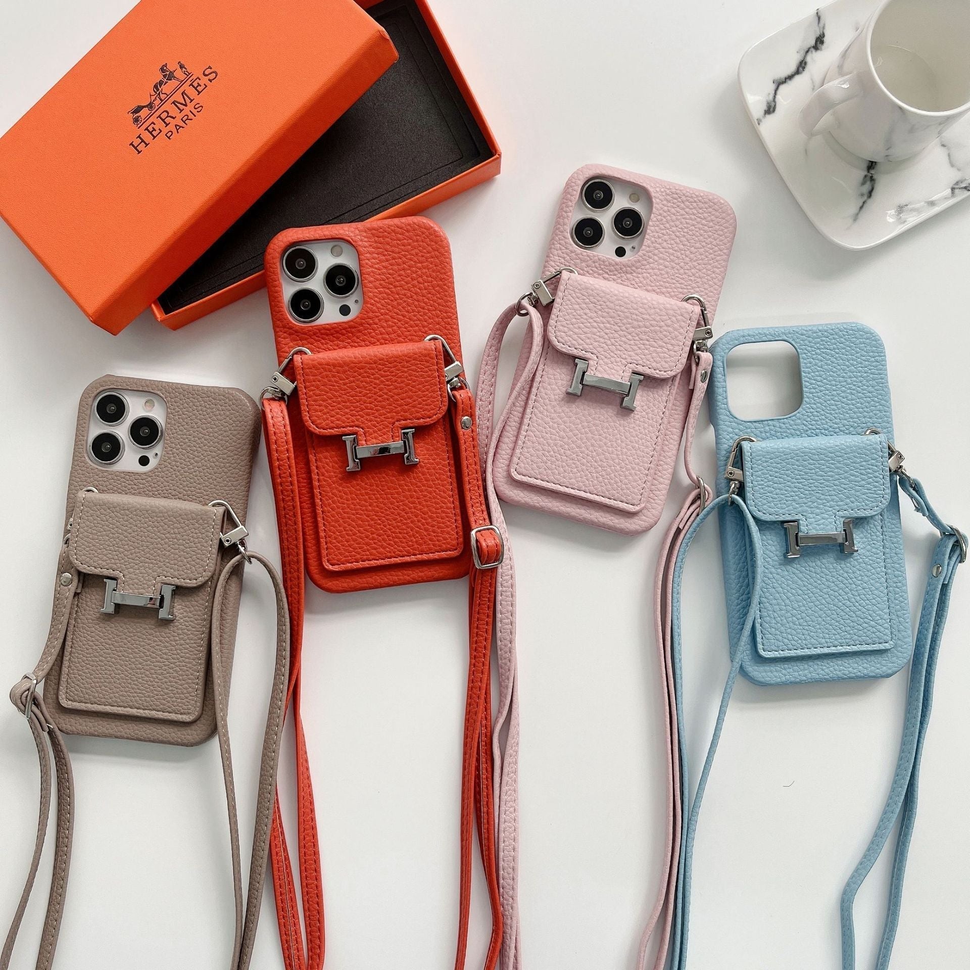H Card Holder Leather Chain iPhone Case mysite