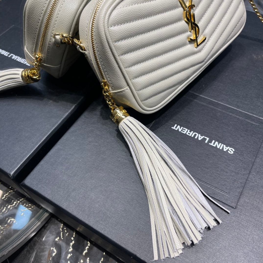 Ysl Loulou Mini Camera Bag 18cm White mysite