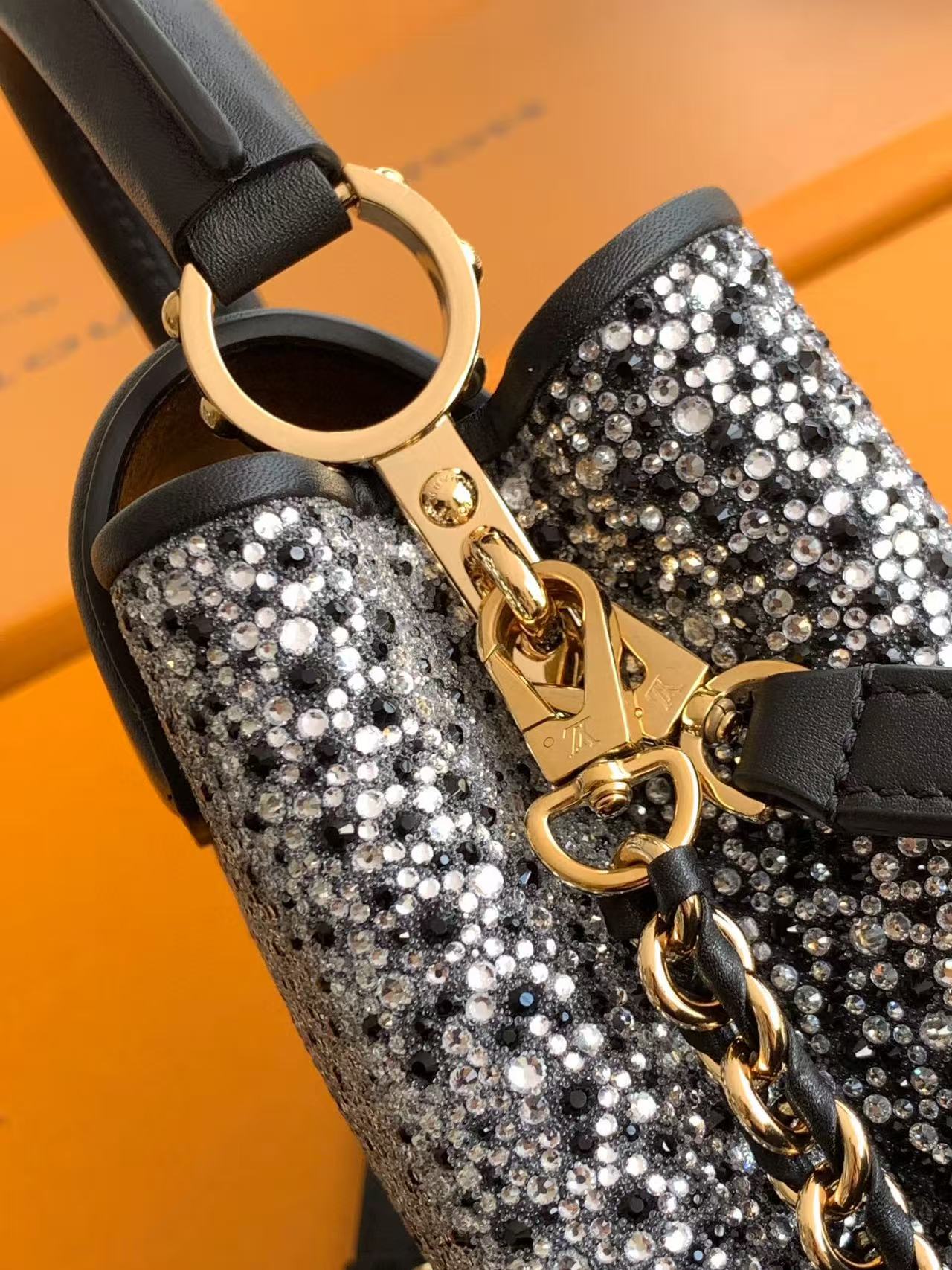 LV 25ss Capucines East-West 22cm Black Rhinestones & Crocodile leather GHW mysite