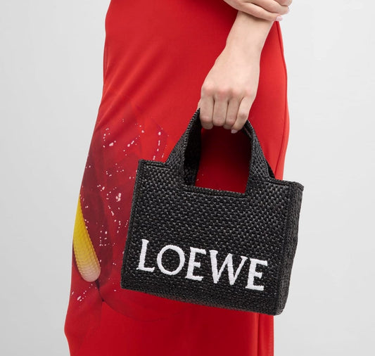 LOEWE x Paula¡¯s Ibiza Font Tote Small Bag in Raffia mysite