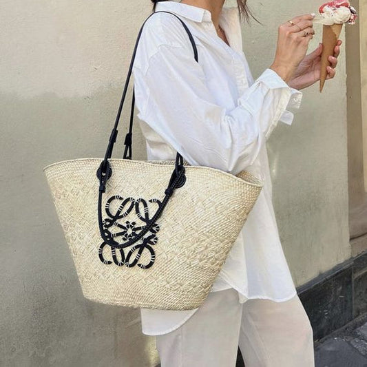 LOEWE Sunday Neeti Black Raffia Bag mysite