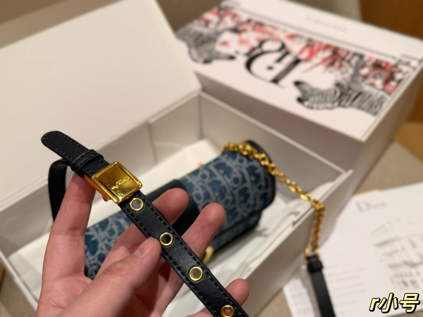 Dior New Fashion Denim Chain Bag 22x13x6cm mysite