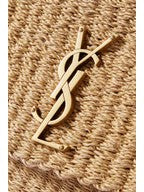 YSL SAINT LAURENT Kate medium raffia shoulder Bag mysite