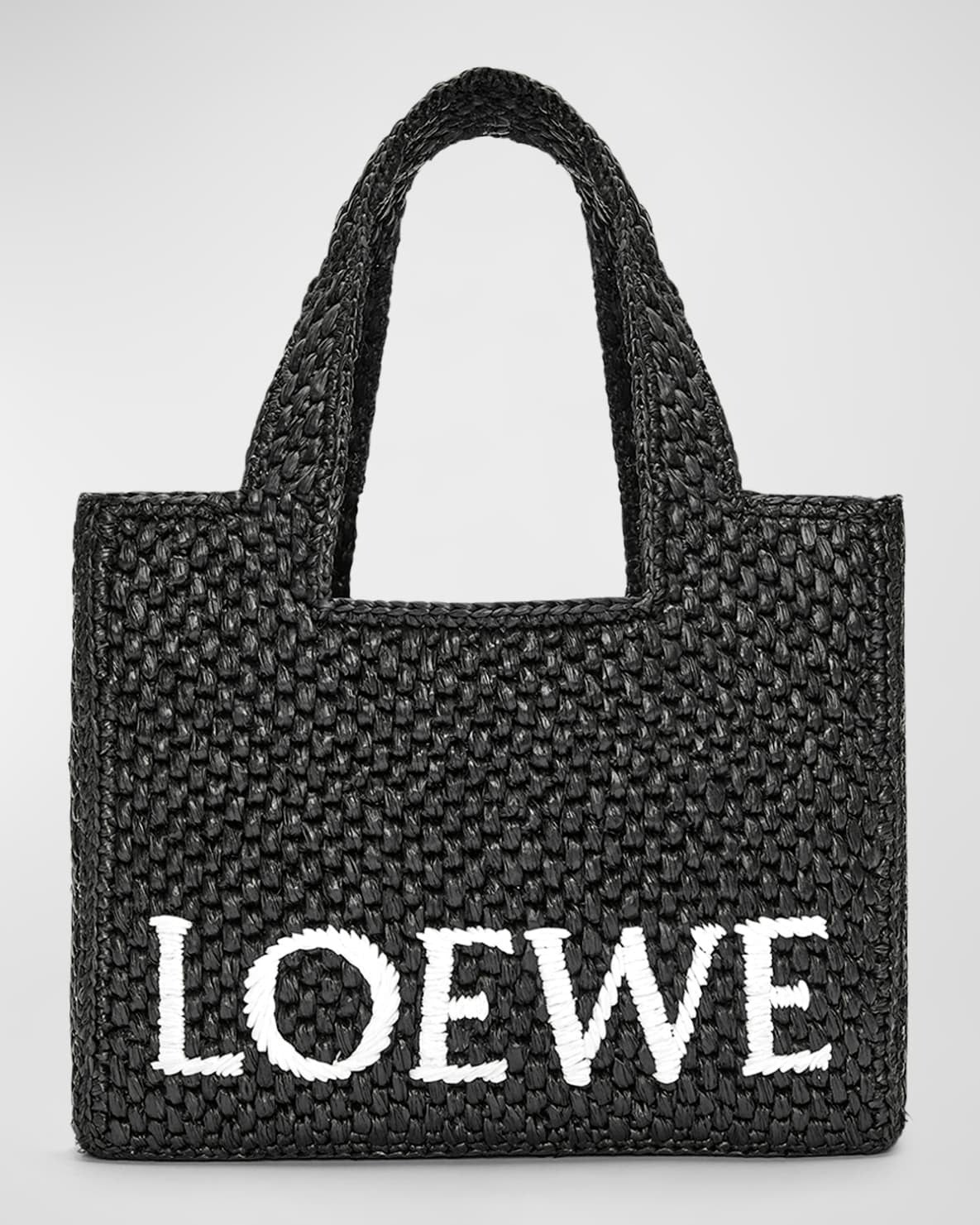 LOEWE x Paula¡¯s Ibiza Font Tote Small Bag in Raffia mysite