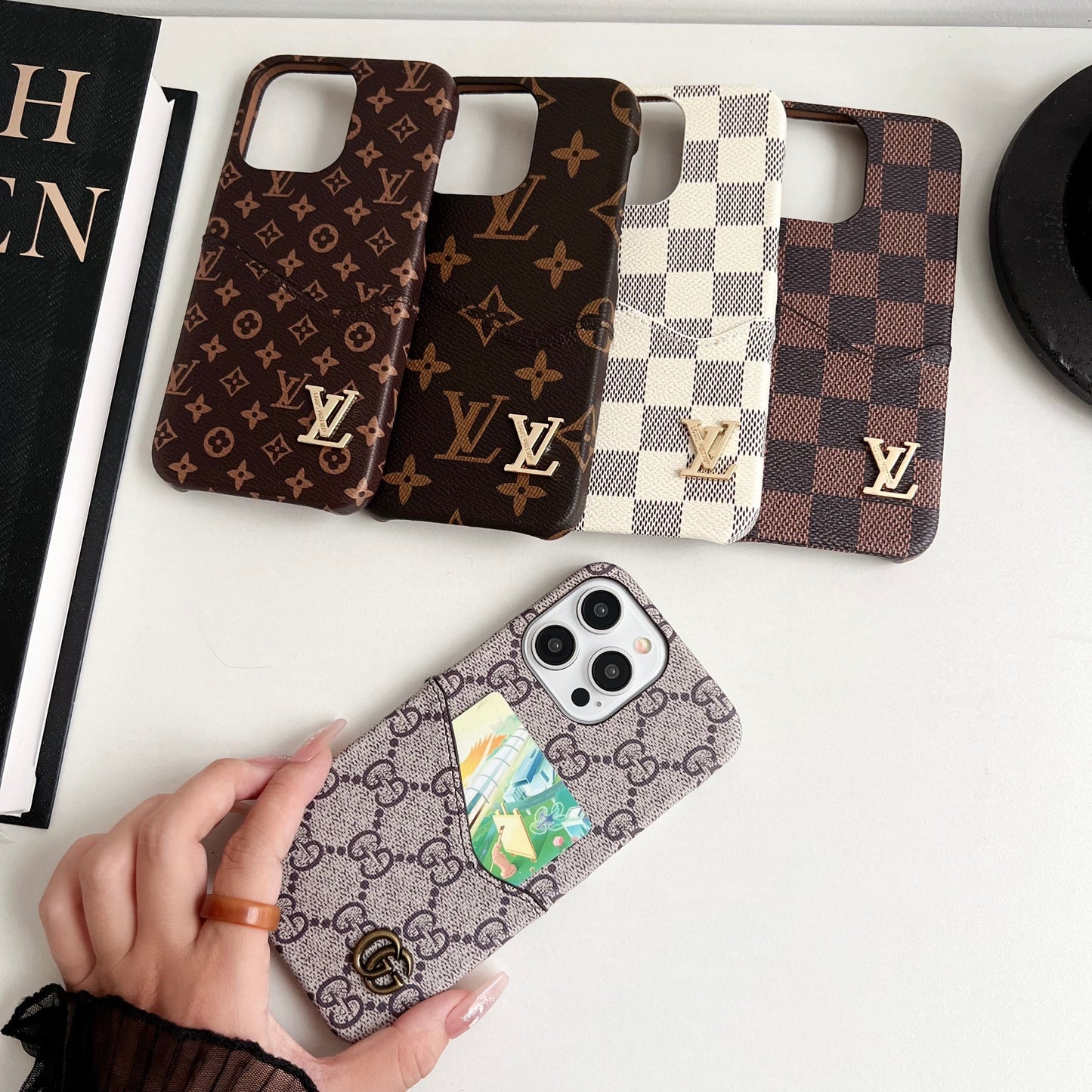 Classic Leather Monogram iPhone Case Card Holders mysite