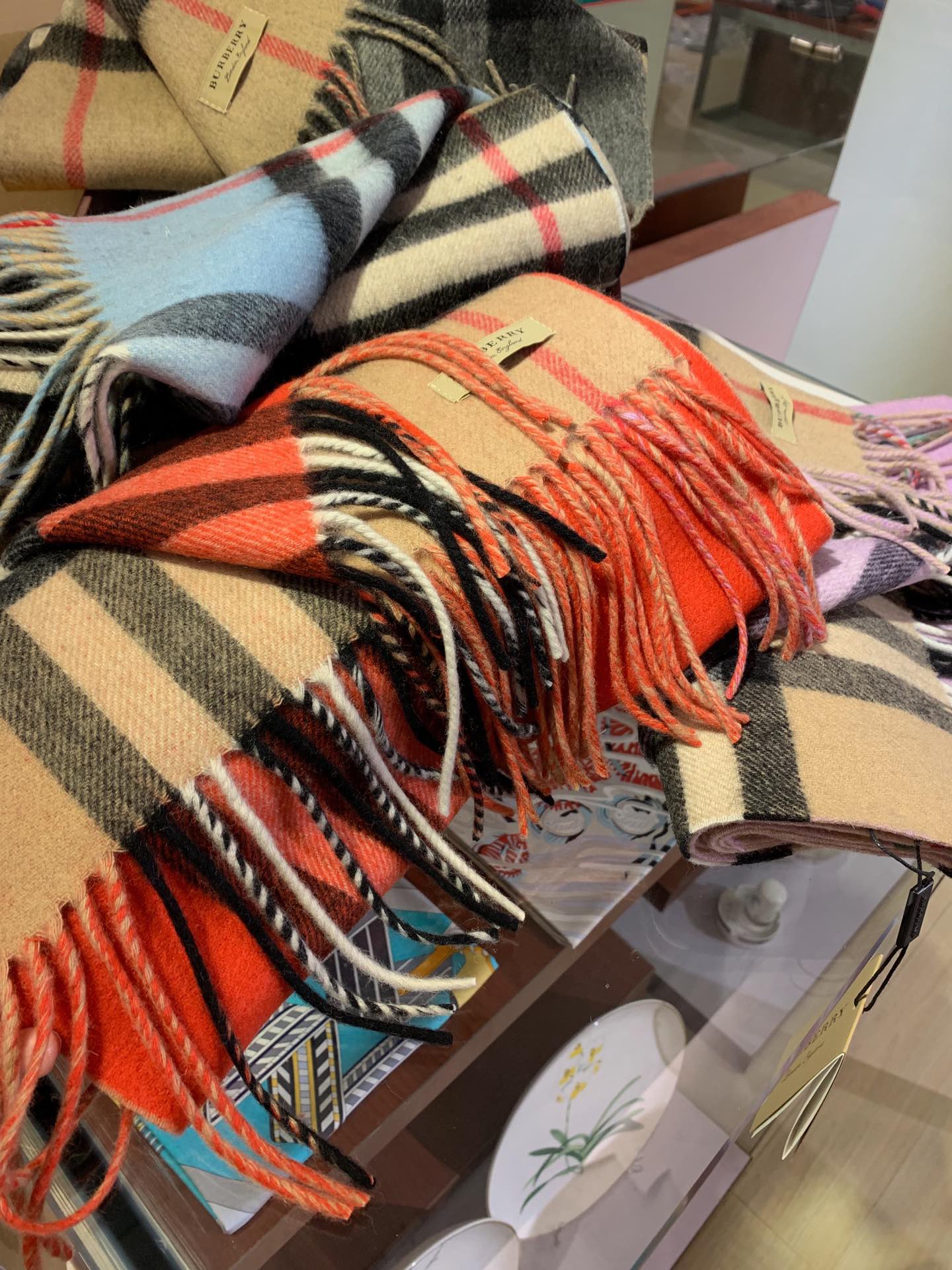 LONG SCARF 250 CM IN BLACK AND BEIGE CASHMERE 410474 mysite