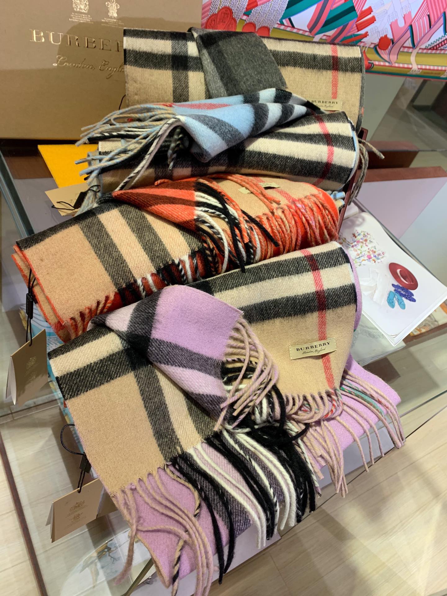 LONG SCARF 250 CM IN BLACK AND BEIGE CASHMERE 410474 mysite