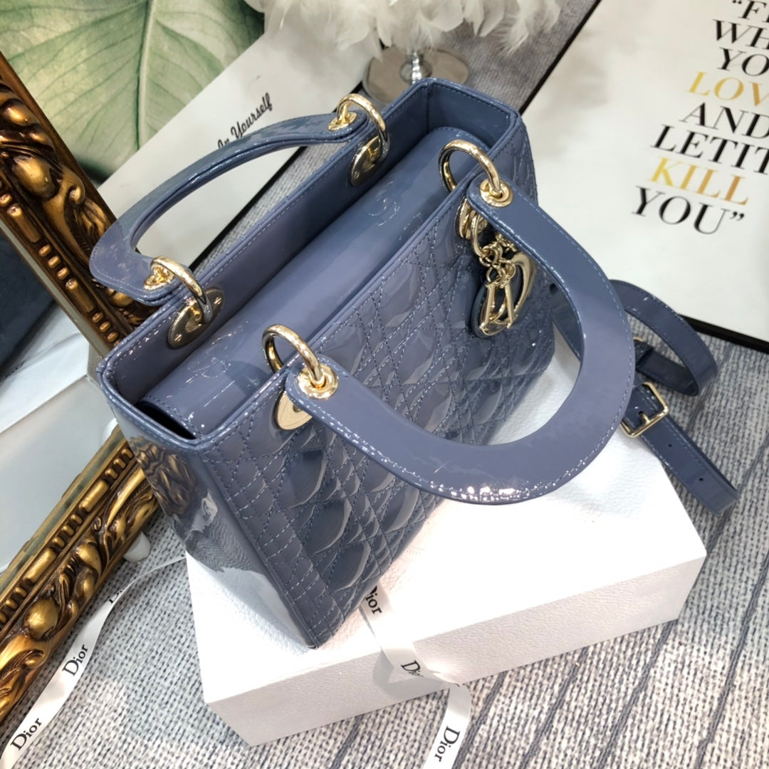 medium lady 24 raf blue patent calfskin mysite