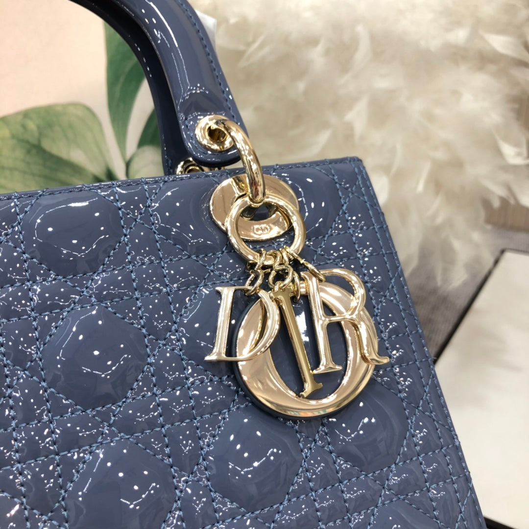 medium lady 24 raf blue patent calfskin mysite