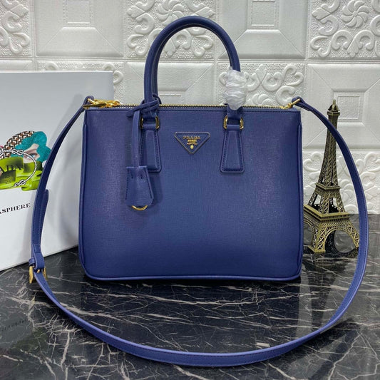 PRA GALLERIA 32 BAG IN NAVY BLUE SAFFIANO LEATHER mysite