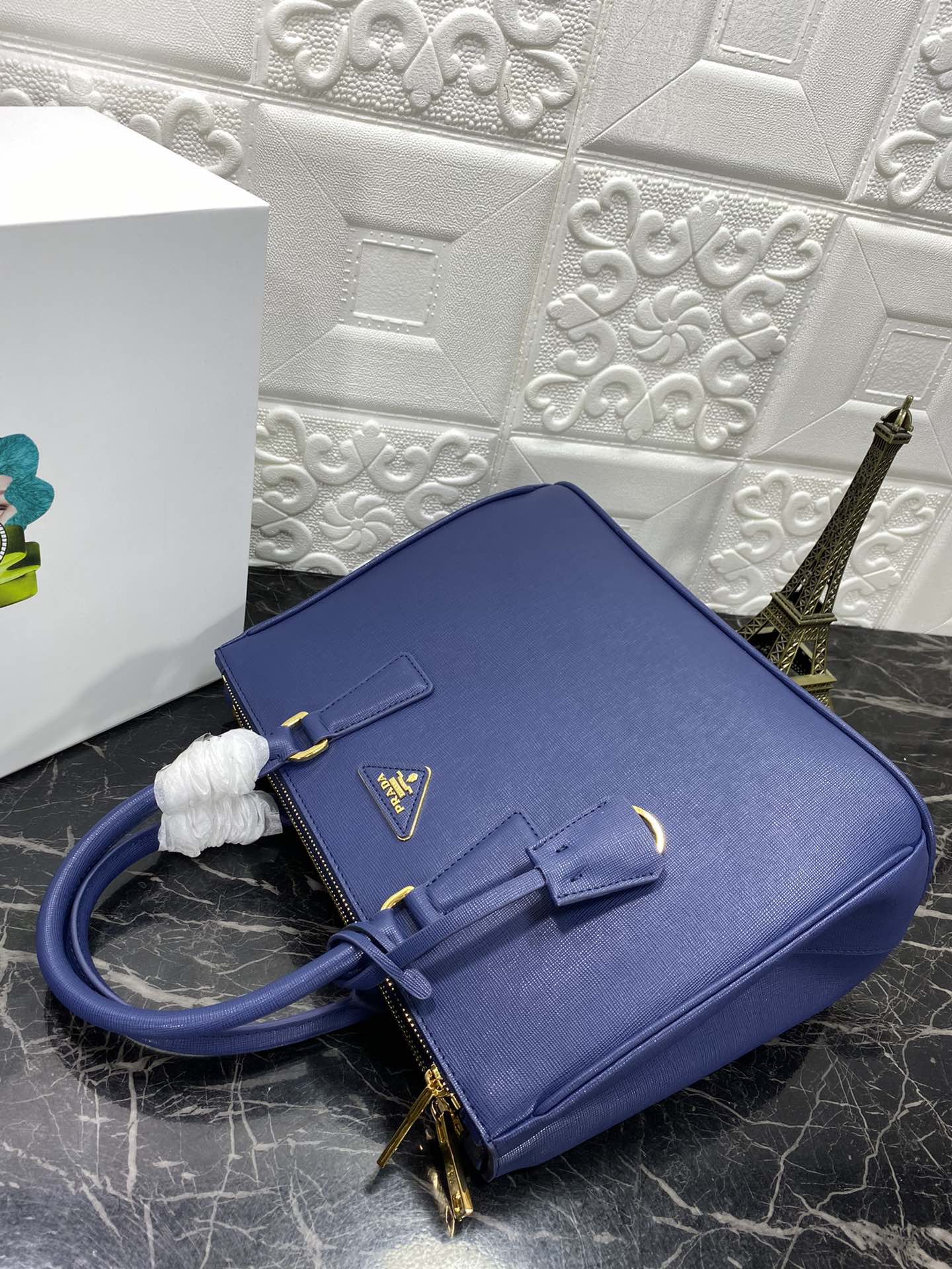 PRA GALLERIA 32 BAG IN NAVY BLUE SAFFIANO LEATHER mysite