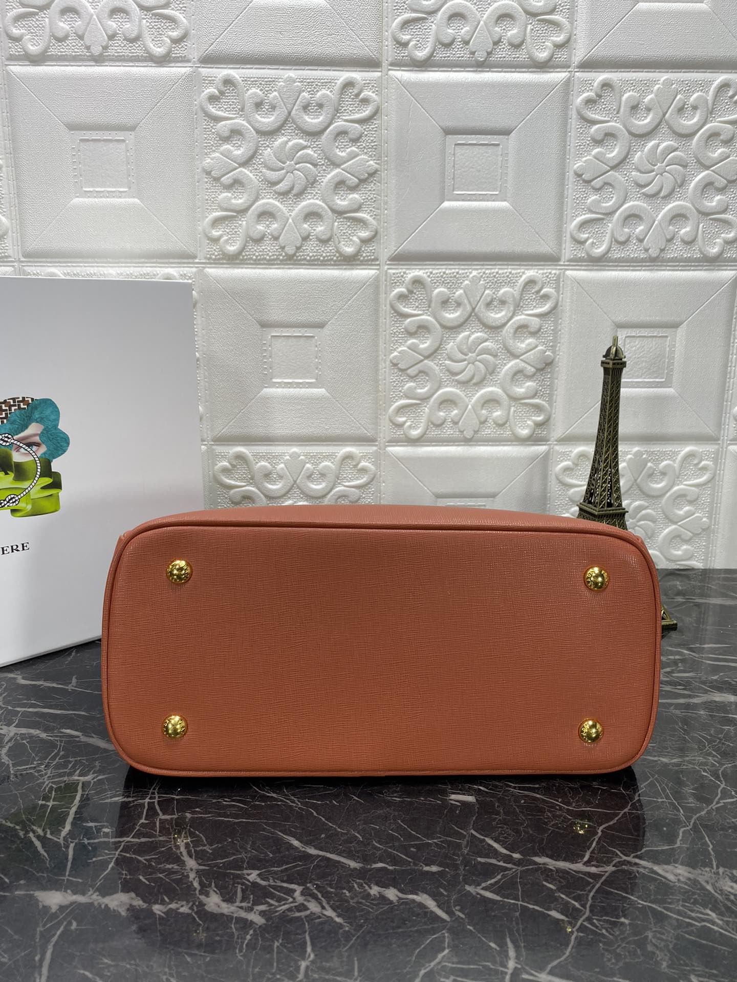 PRA GALLERIA 32 BAG IN BRONZE ORANGE SAFFIANO LEATHER mysite