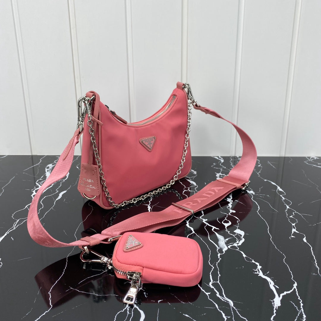 PRA HOBO 22 BAG IN DARK PINK RE-NYLON mysite