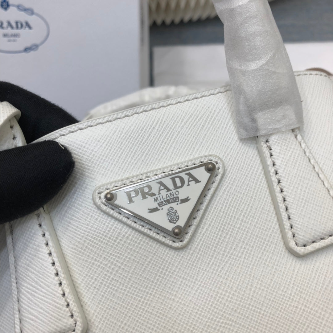 PRA MINI 23 BAG IN WHITE SAFFIANO LEATHER mysite