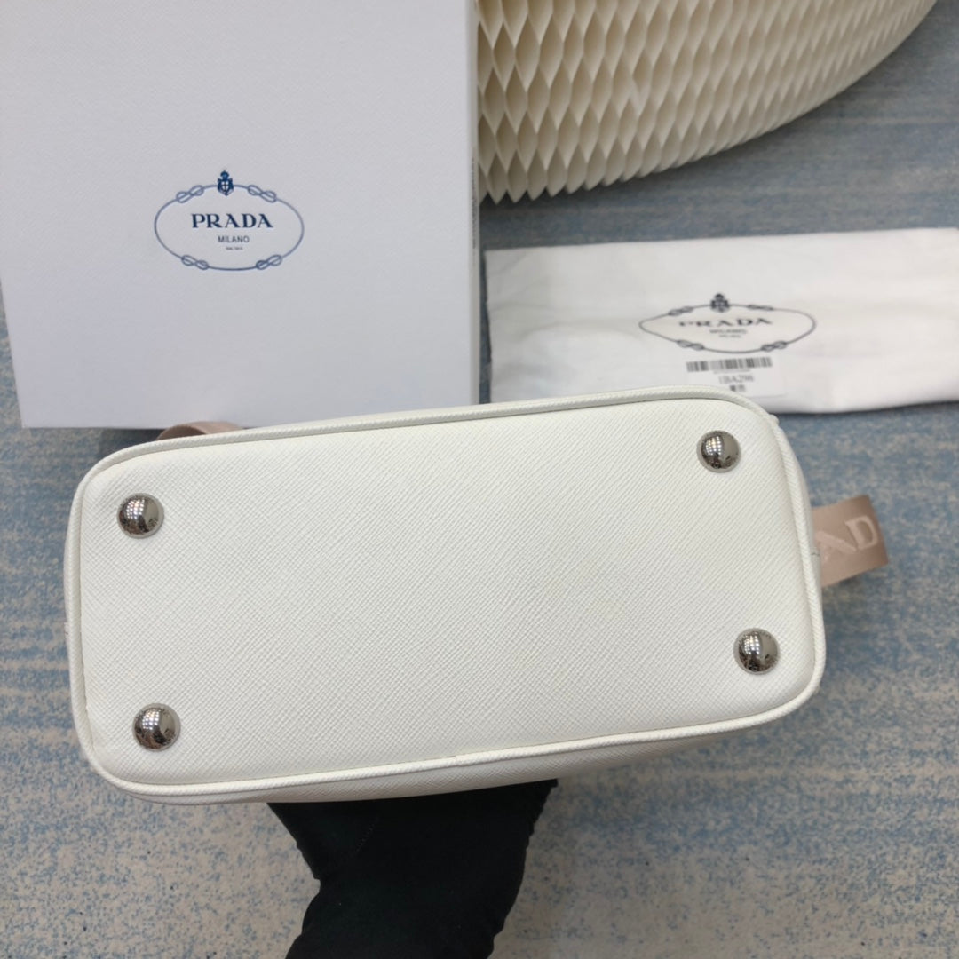 PRA MINI 23 BAG IN WHITE SAFFIANO LEATHER mysite